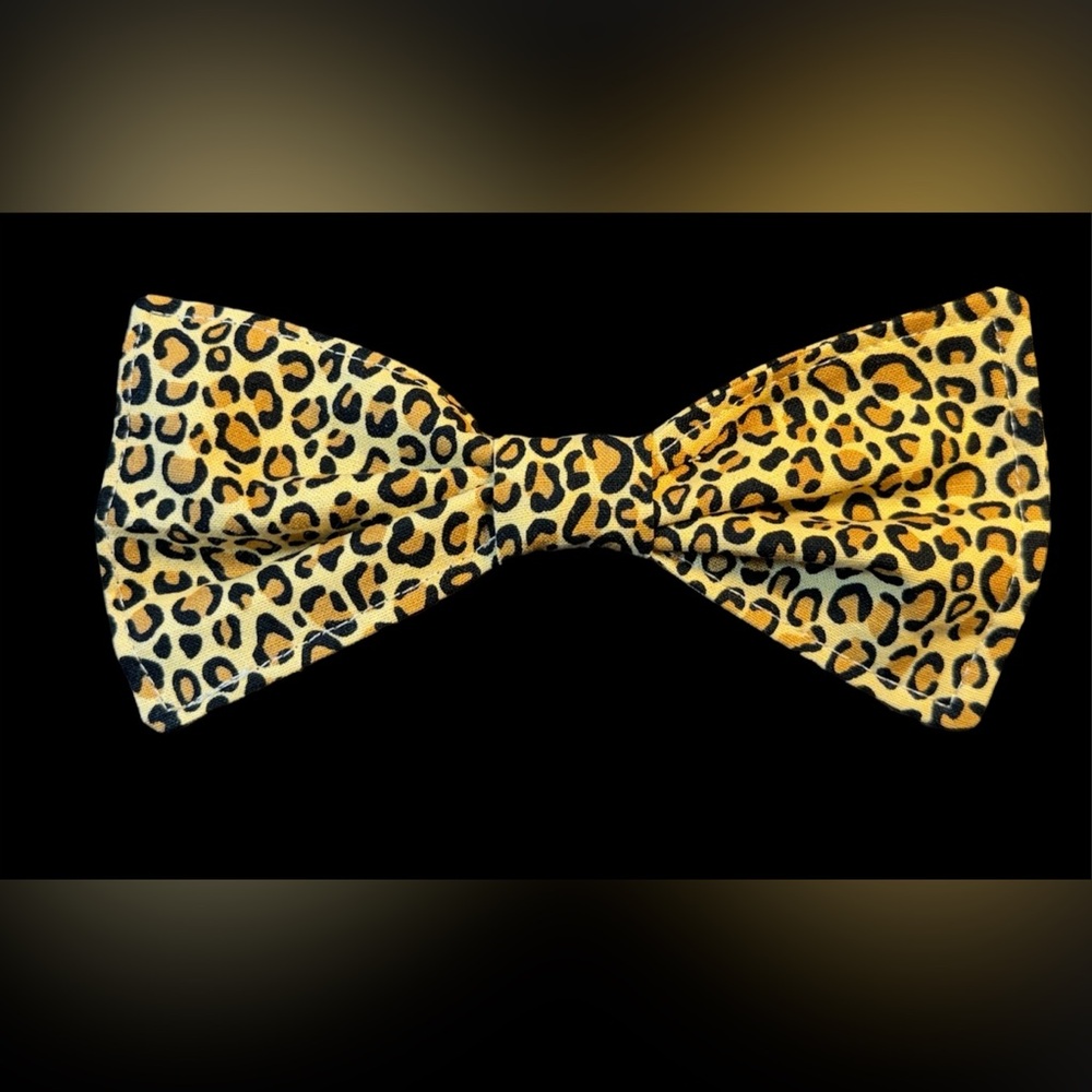 Leopard Print Pet Bow Tie Over The Collar Bow New Accessory